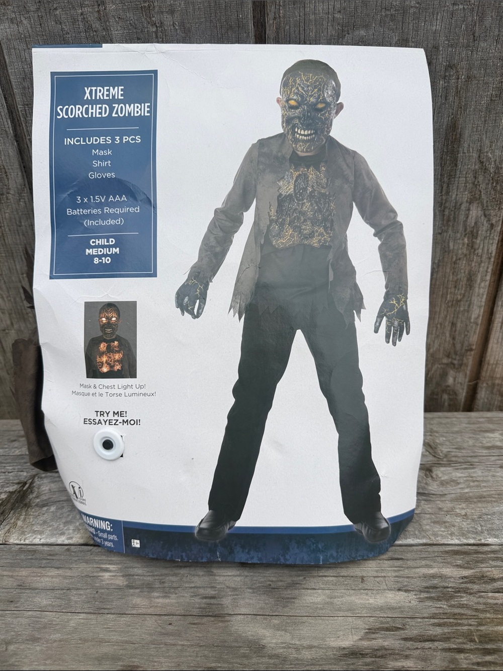 Children’s M (8-10) Amscan Xtreme Scorched Zombie Costume - Black & Brown